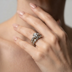 Women's Halo Crystal Ring
