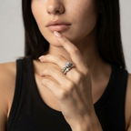 Women's Halo Crystal Ring