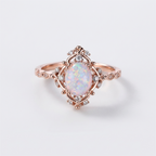 Women's Halo Natural Stone Ring