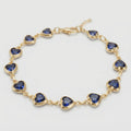 Women's Heart Crystal Station Bracelet