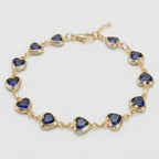Women's Heart Crystal Station Bracelet