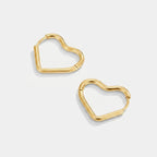Women's Heart Hoop Earrings