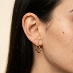 Women's Heart Hoop Earrings