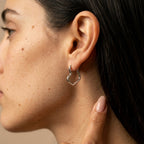 Women's Heart Hoop Earrings