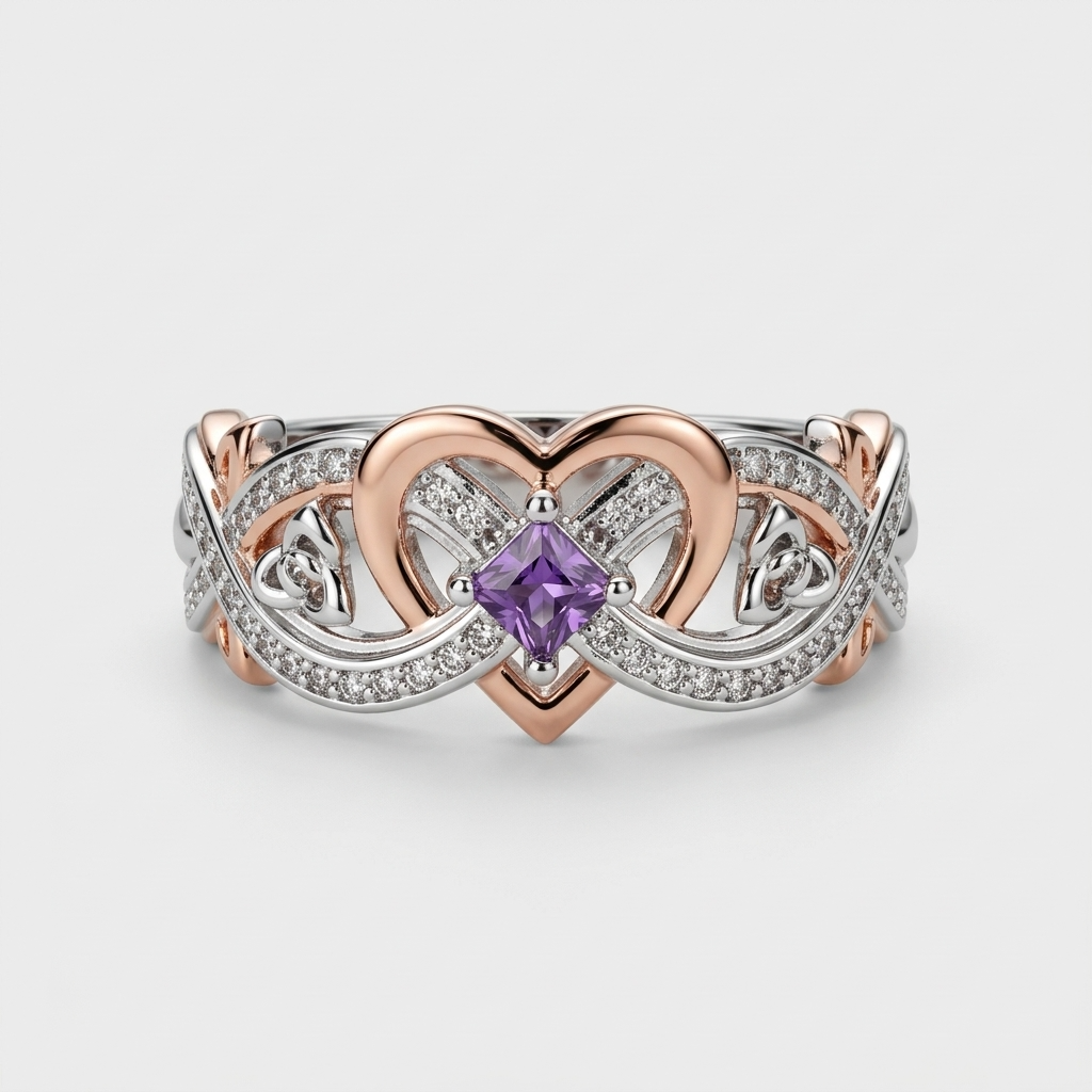 Women's Heart Infinity Ring