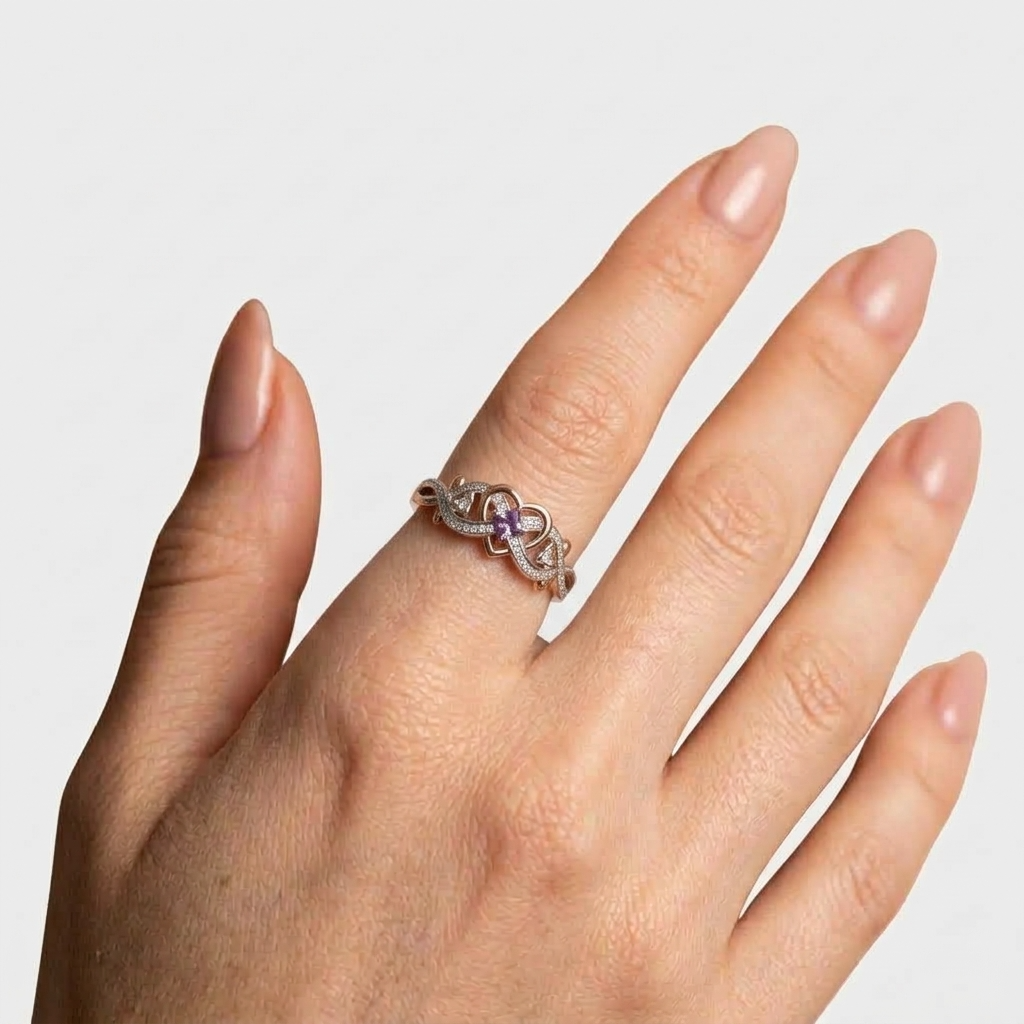 Women's Heart Infinity Ring