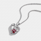 Women's Heart Paw Pendant Necklace