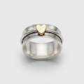 Women's Heart Spinner Ring