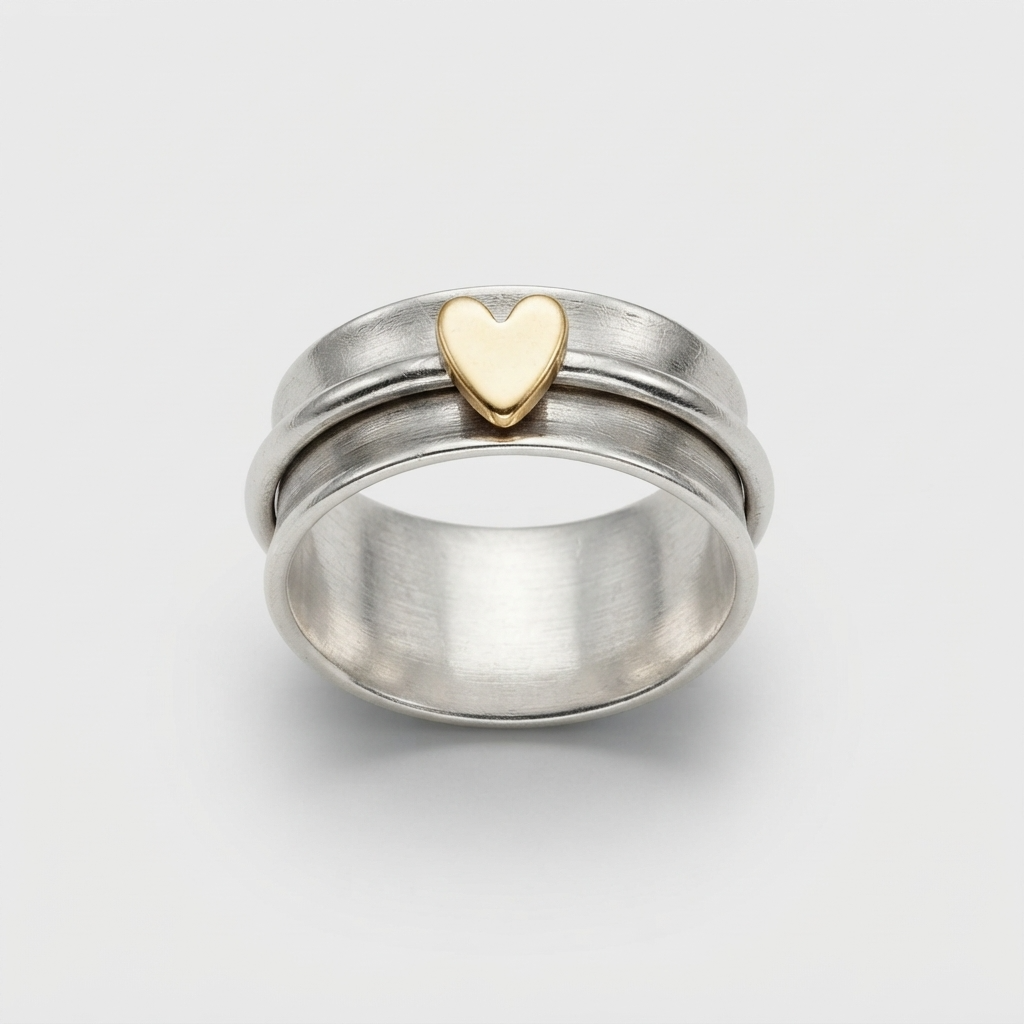 Women's Heart Spinner Ring