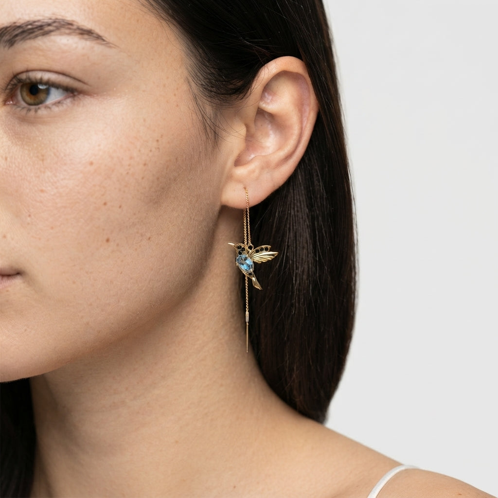 Women's Hummingbird Drop Earrings