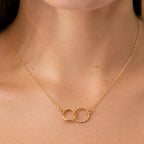 Women's Interlocked Twisted Ring Necklace