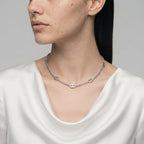 Women's Interlocking Circle Station Chain Necklace