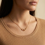 Women's Linked Oval Pendant Necklace