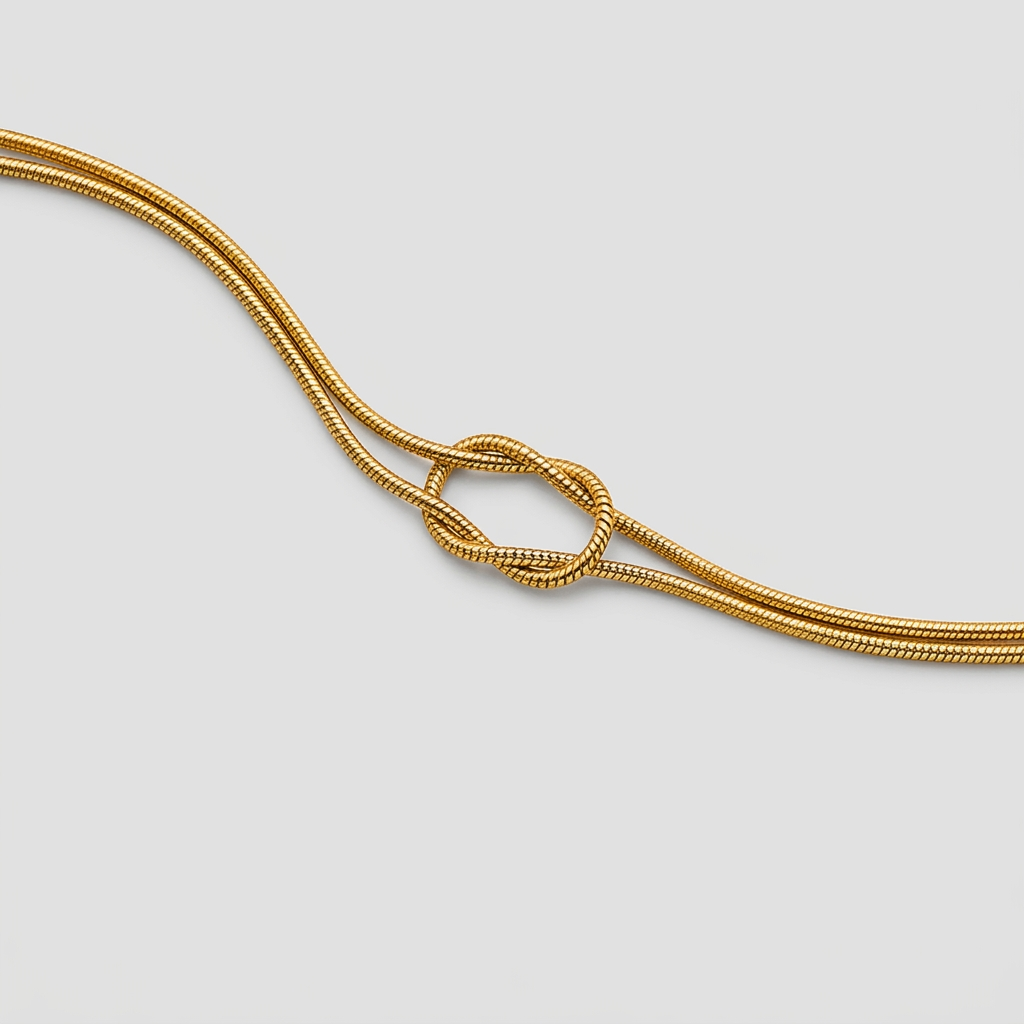 Women's Knot Snake Chain Choker