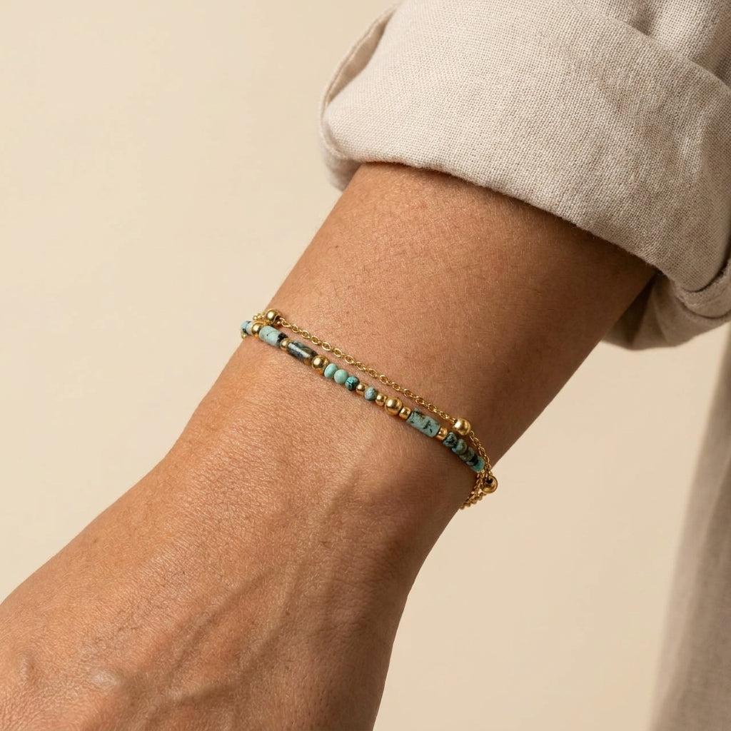 Women's Layered Beaded Bracelet