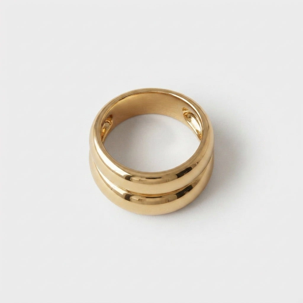 Women's Layered Dome Band Ring
