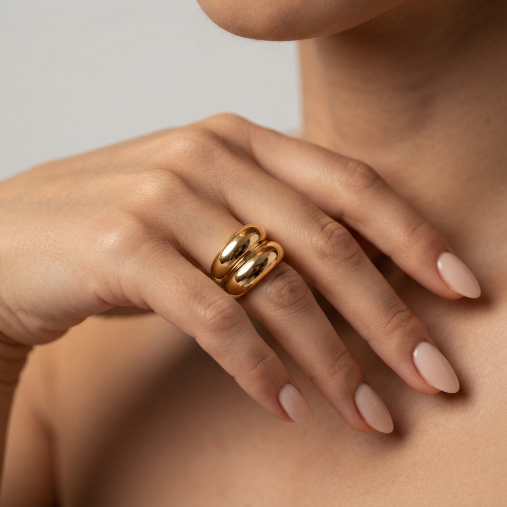 Women's Layered Dome Band Ring