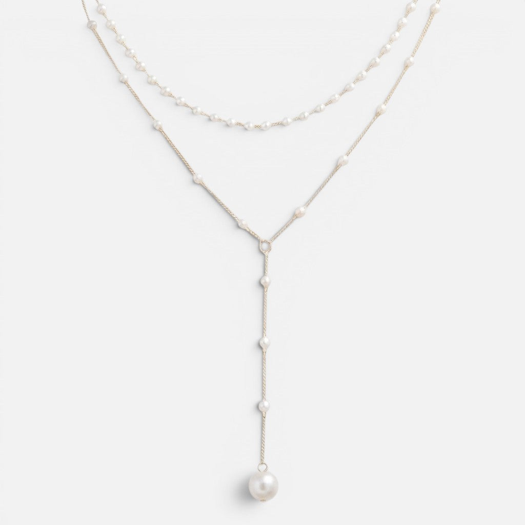 Women's Layered Faux Pearl Necklace