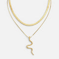 Women's Layered Snake Pendant Necklace