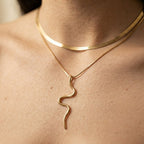 Women's Layered Snake Pendant Necklace