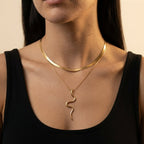 Women's Layered Snake Pendant Necklace
