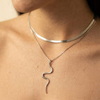 Women's Layered Snake Pendant Necklace