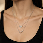 Women's Layered Triangle Pendant Necklace