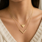 Women's Layered Triangle Pendant Necklace