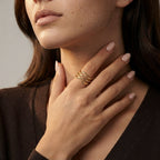 Women's Layered Wave Band Ring