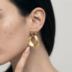 Women's Matte Link Drop Earrings