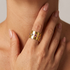 Women's Multi-Colour Wide Ring