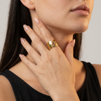 Women's Multi-Colour Wide Ring