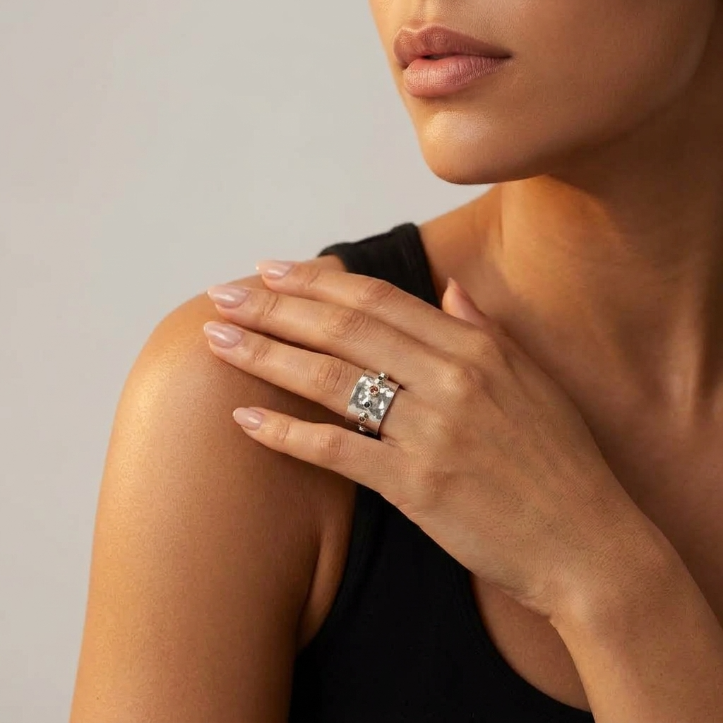 Women's Multi-Colour Wide Ring