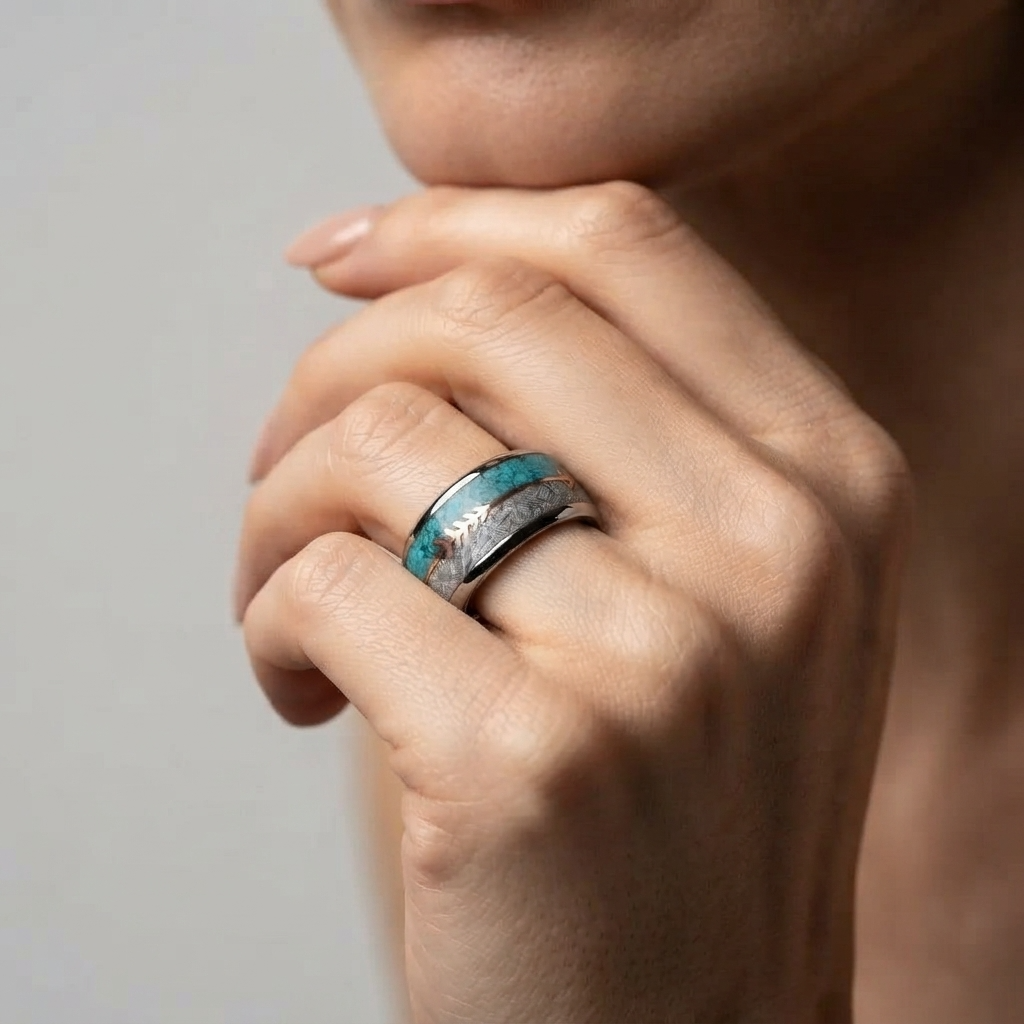 Women's Natural Stone Arrow Ring