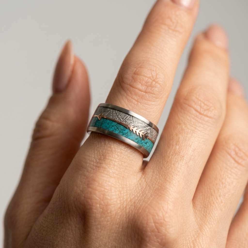 Women's Natural Stone Arrow Ring
