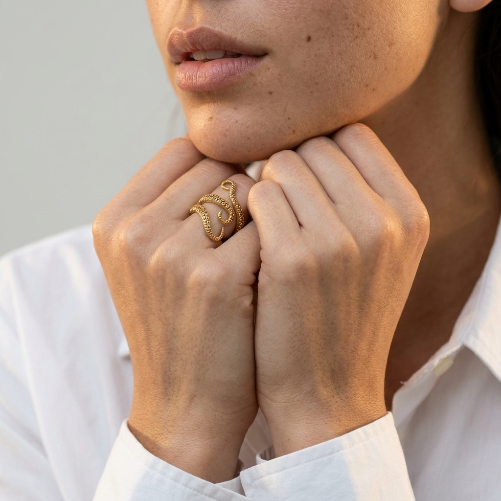 Women's Octopus Tentacle Ring