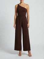 Women's One Shoulder Wide Leg Jumpsuit