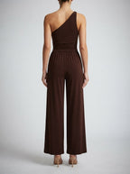 Women's One Shoulder Wide Leg Jumpsuit
