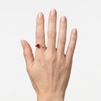 Women's Open Heart Crystal Adjustable Ring