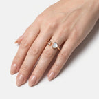Women's Open Heart Crystal Adjustable Ring