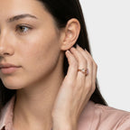 Women's Open Heart Crystal Adjustable Ring