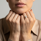 Women's Oval Pave Ring