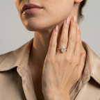 Women's Oval Pave Ring