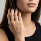 Women's Oval Pave Ring