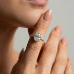 Women's Oval Pave Ring