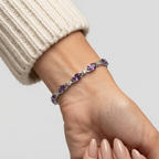Women's Oval Purple Stone Bracelet