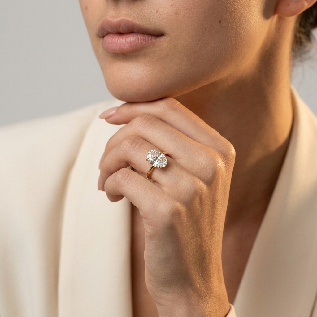 Women's Oval Solitaire Ring