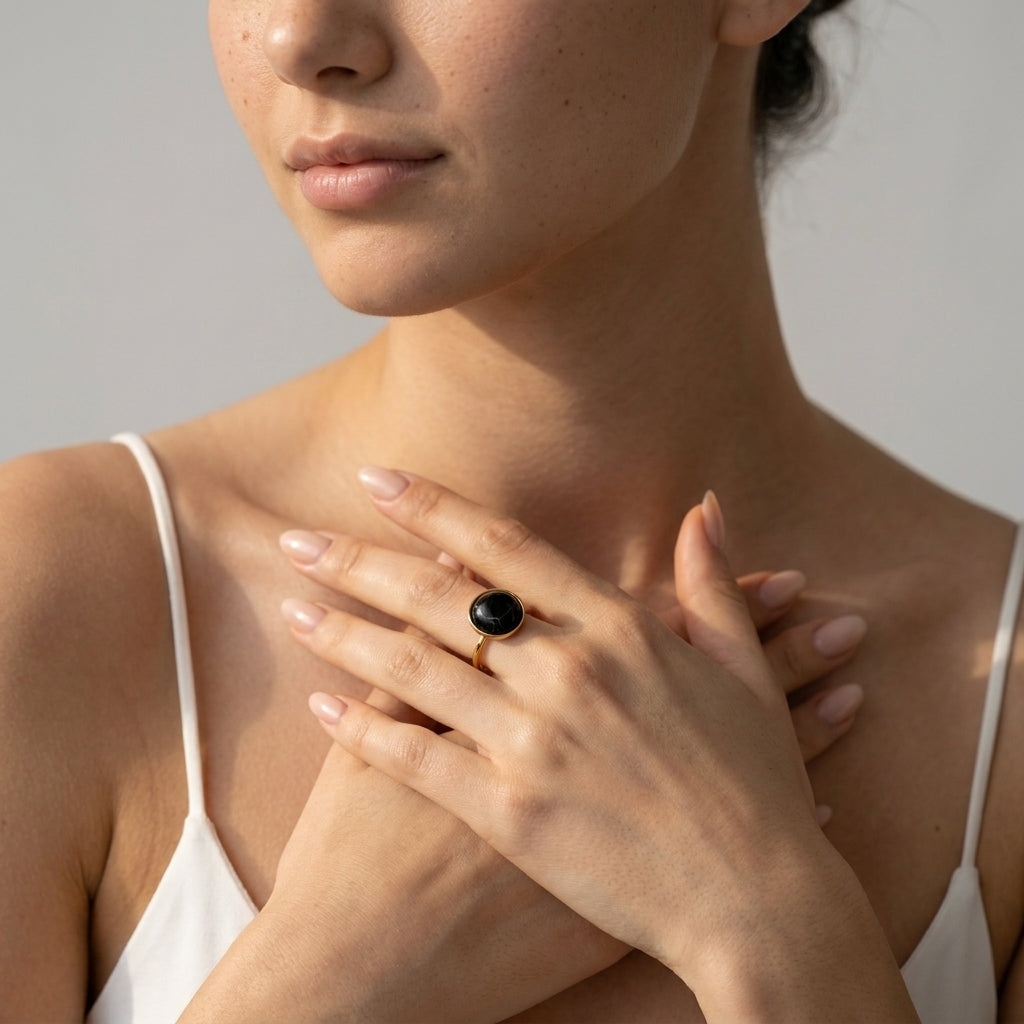 Women's Oval Stone Ring