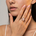 Women's Oval Stone Ring