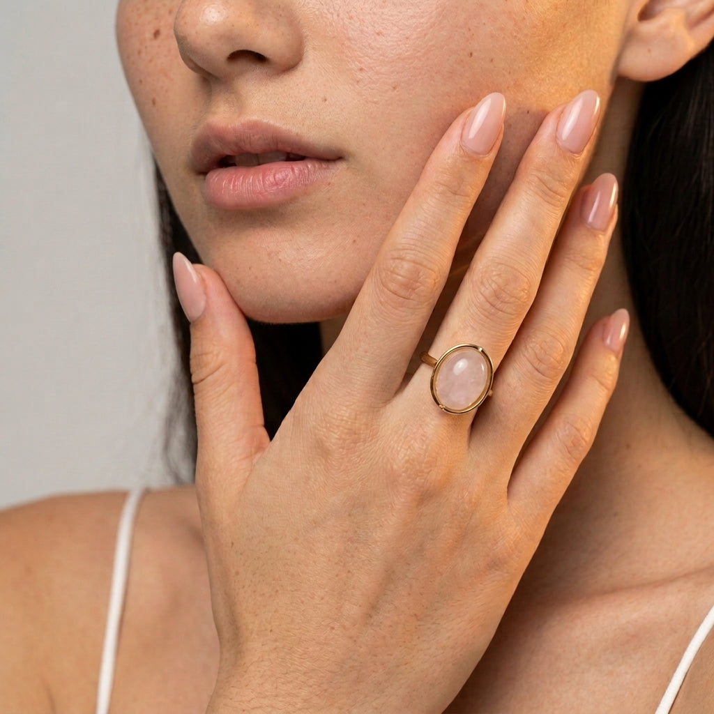 Women's Oval Stone Ring